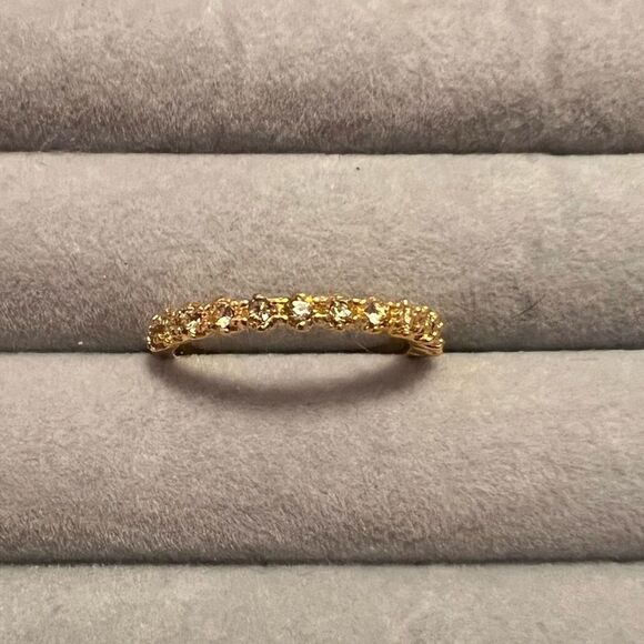 🤯5/$20🤯 NEW Gold Tone Diamond Crystal Ring - Picture 1 of 4